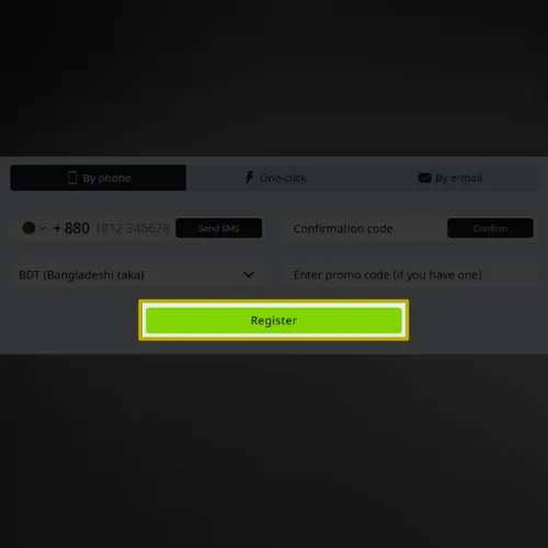 Complete site registration