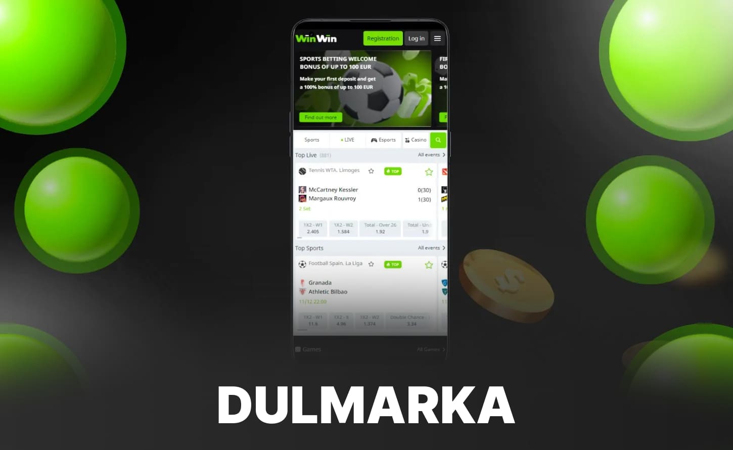 Ku ciyaar ciyaaraha khamaarka wakhti kasta App-ka WinWin